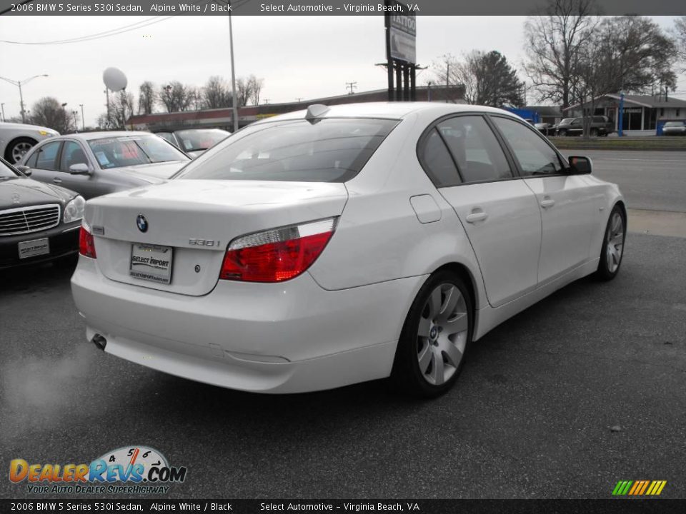 2006 BMW 5 Series 530i Sedan Alpine White / Black Photo #5