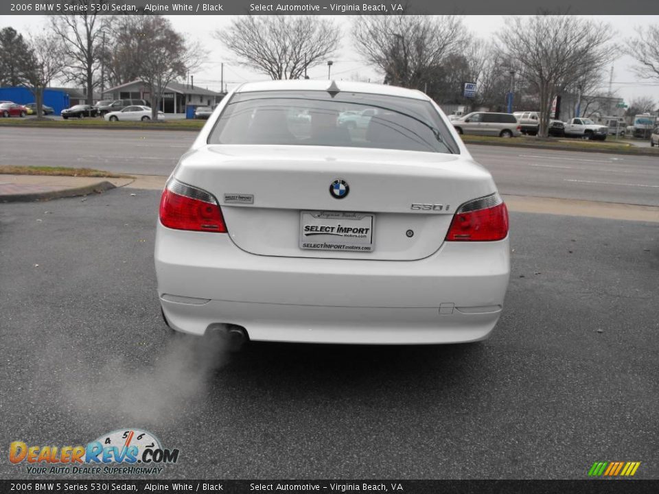2006 BMW 5 Series 530i Sedan Alpine White / Black Photo #6