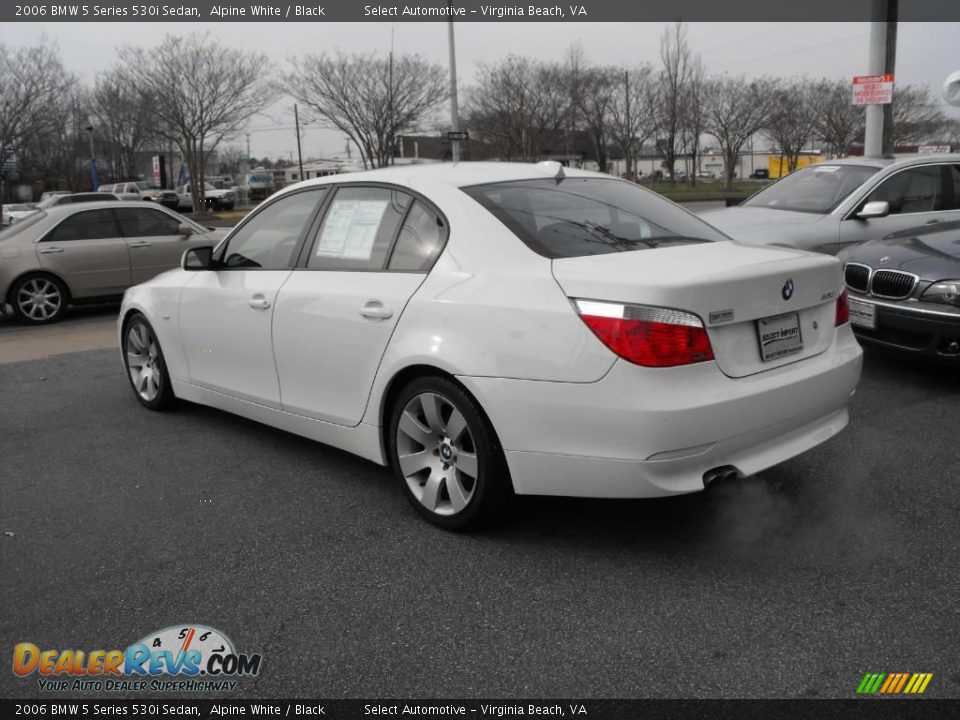 2006 BMW 5 Series 530i Sedan Alpine White / Black Photo #7