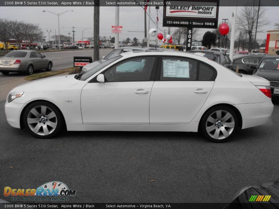 2006 BMW 5 Series 530i Sedan Alpine White / Black Photo #8