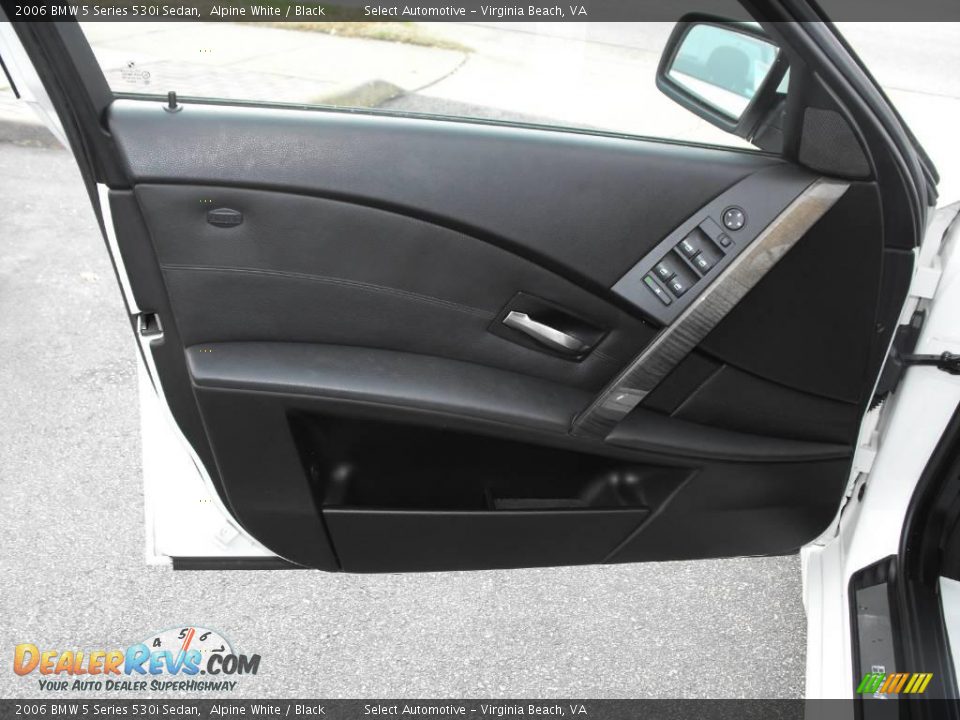2006 BMW 5 Series 530i Sedan Alpine White / Black Photo #10