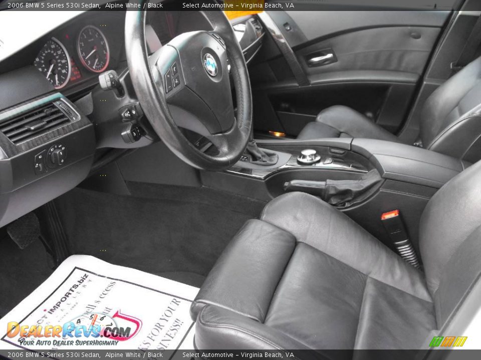 2006 BMW 5 Series 530i Sedan Alpine White / Black Photo #11
