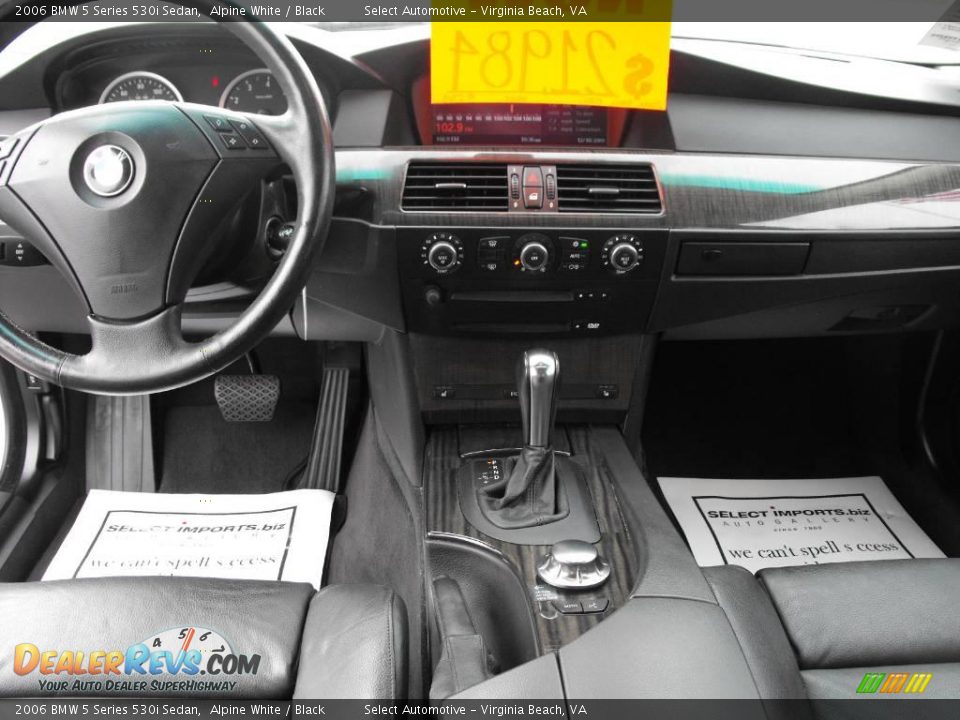 2006 BMW 5 Series 530i Sedan Alpine White / Black Photo #13