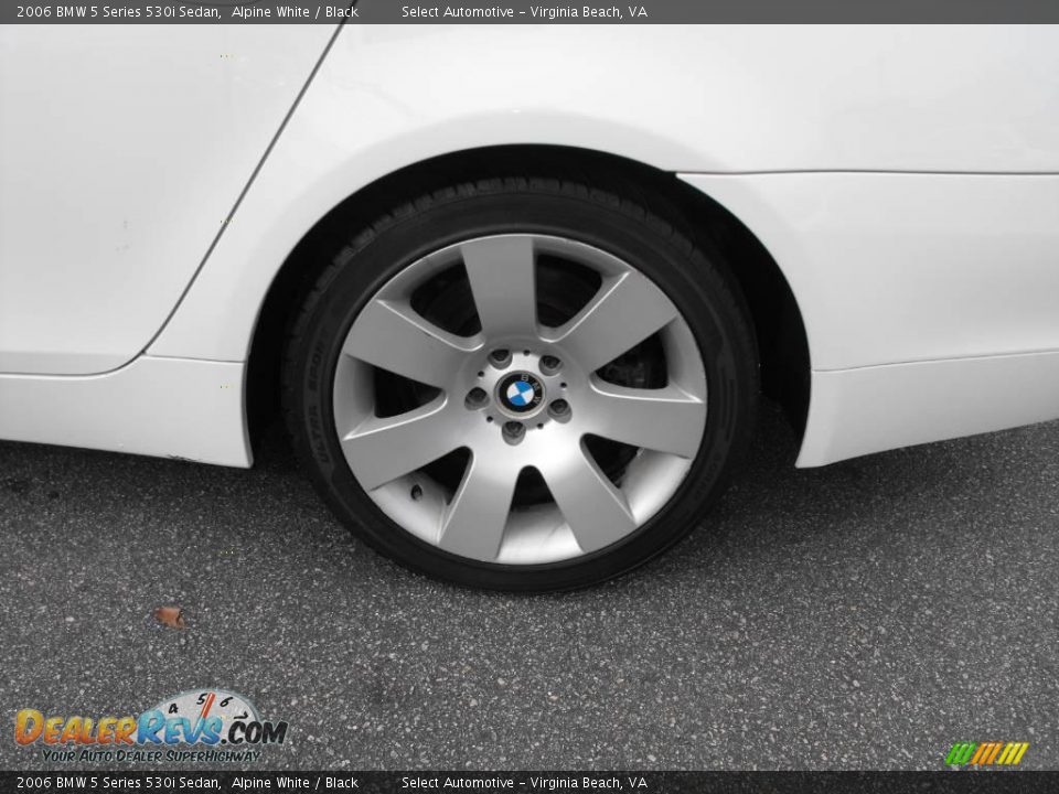 2006 BMW 5 Series 530i Sedan Alpine White / Black Photo #25