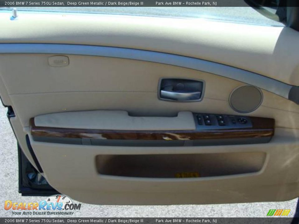 2006 BMW 7 Series 750Li Sedan Deep Green Metallic / Dark Beige/Beige III Photo #9
