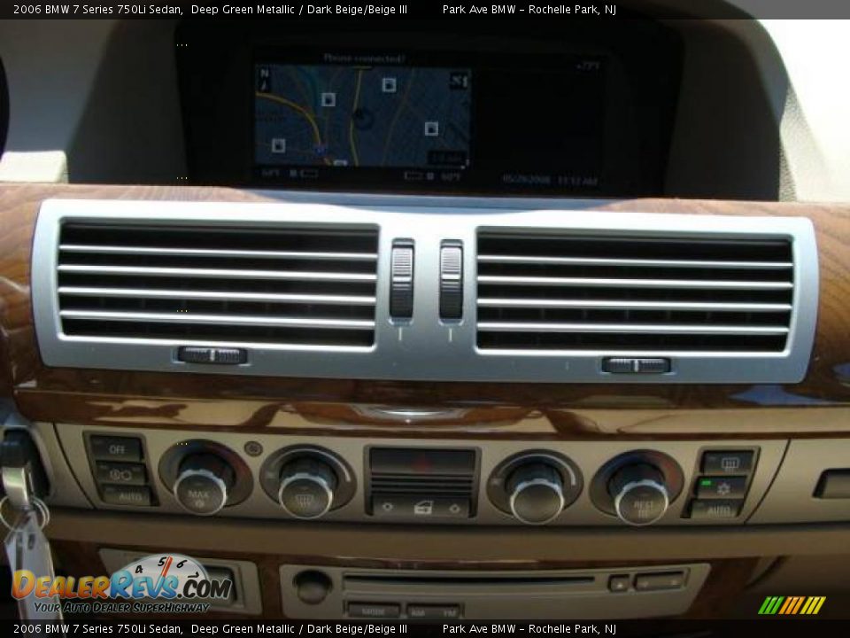2006 BMW 7 Series 750Li Sedan Deep Green Metallic / Dark Beige/Beige III Photo #15