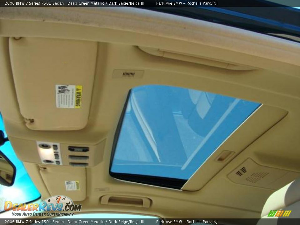 2006 BMW 7 Series 750Li Sedan Deep Green Metallic / Dark Beige/Beige III Photo #17