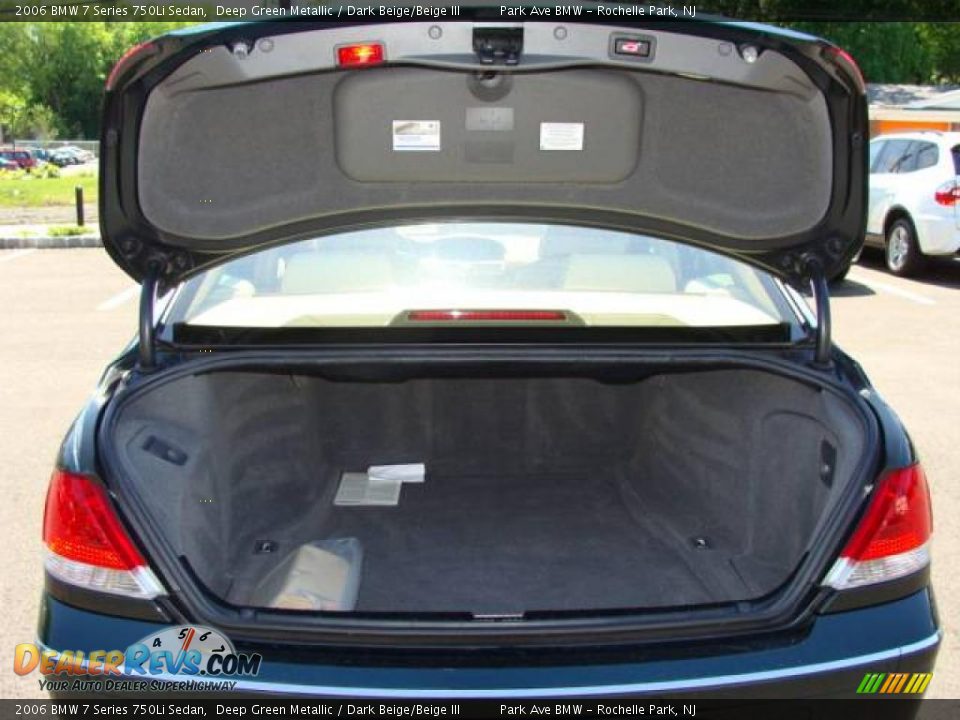 2006 BMW 7 Series 750Li Sedan Deep Green Metallic / Dark Beige/Beige III Photo #18