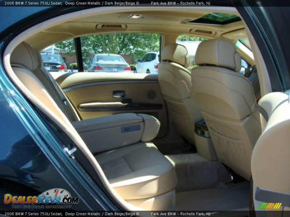 2006 BMW 7 Series 750Li Sedan Deep Green Metallic / Dark Beige/Beige III Photo #20