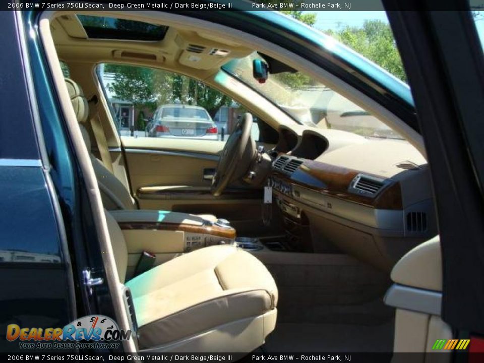 2006 BMW 7 Series 750Li Sedan Deep Green Metallic / Dark Beige/Beige III Photo #22