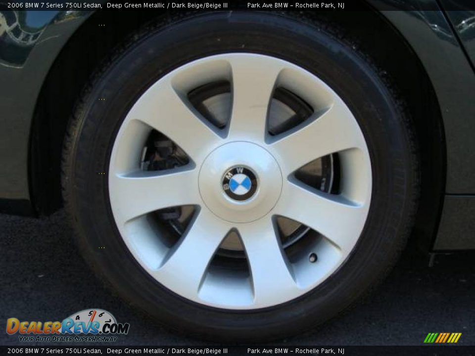 2006 BMW 7 Series 750Li Sedan Deep Green Metallic / Dark Beige/Beige III Photo #23