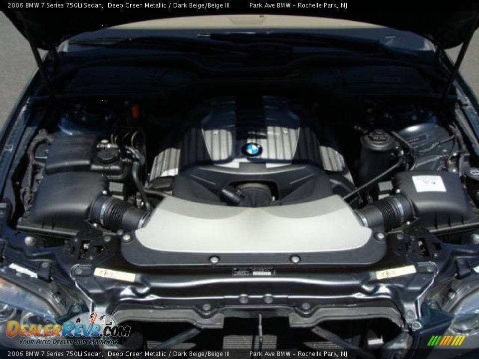 2006 BMW 7 Series 750Li Sedan Deep Green Metallic / Dark Beige/Beige III Photo #25