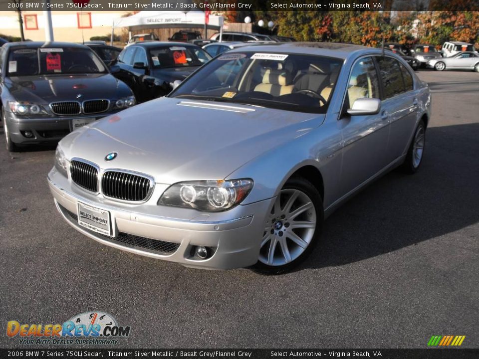 2006 BMW 7 Series 750Li Sedan Titanium Silver Metallic / Basalt Grey/Flannel Grey Photo #2