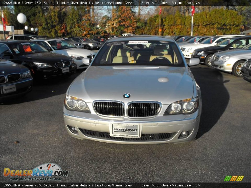 2006 BMW 7 Series 750Li Sedan Titanium Silver Metallic / Basalt Grey/Flannel Grey Photo #3