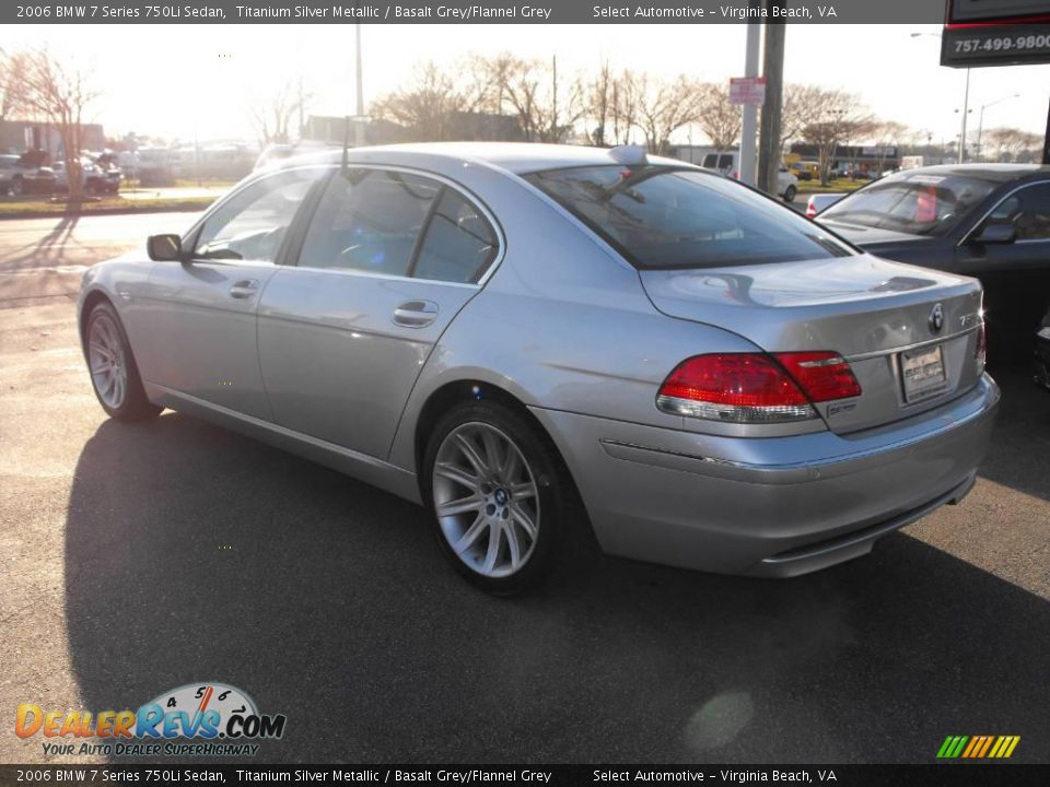 2006 BMW 7 Series 750Li Sedan Titanium Silver Metallic / Basalt Grey/Flannel Grey Photo #7