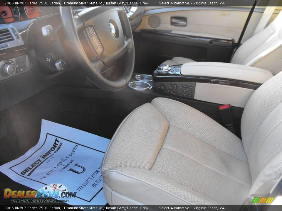 2006 BMW 7 Series 750Li Sedan Titanium Silver Metallic / Basalt Grey/Flannel Grey Photo #11
