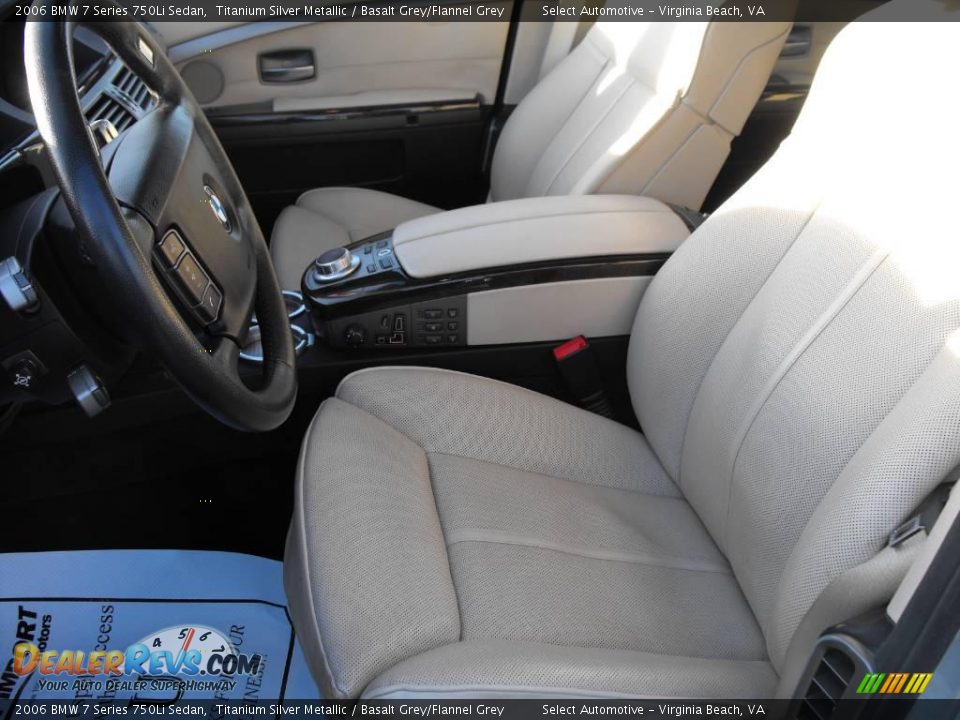 2006 BMW 7 Series 750Li Sedan Titanium Silver Metallic / Basalt Grey/Flannel Grey Photo #12