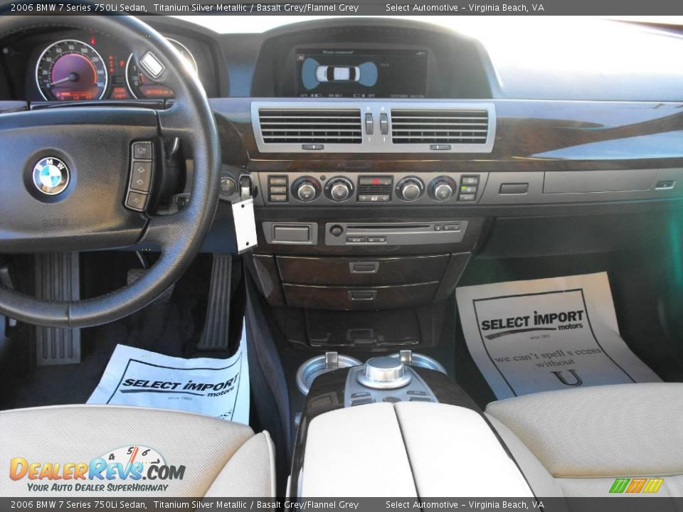 2006 BMW 7 Series 750Li Sedan Titanium Silver Metallic / Basalt Grey/Flannel Grey Photo #13