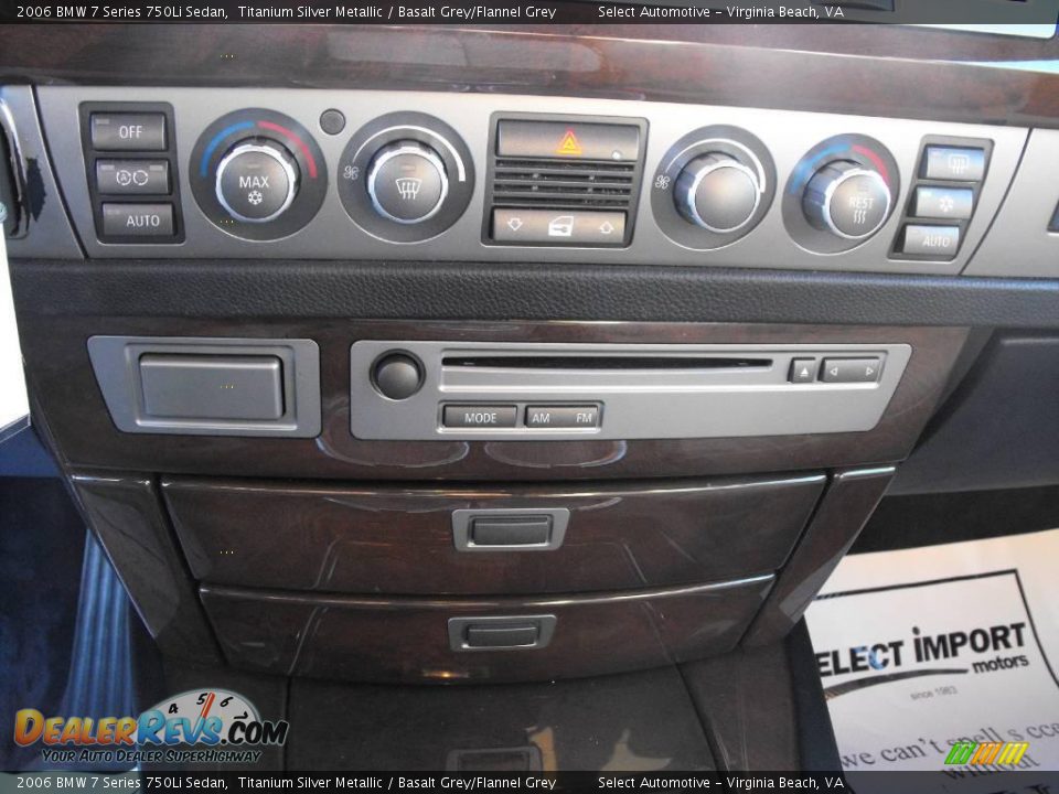 2006 BMW 7 Series 750Li Sedan Titanium Silver Metallic / Basalt Grey/Flannel Grey Photo #15