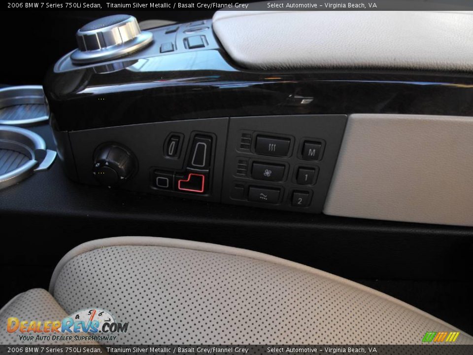 2006 BMW 7 Series 750Li Sedan Titanium Silver Metallic / Basalt Grey/Flannel Grey Photo #17