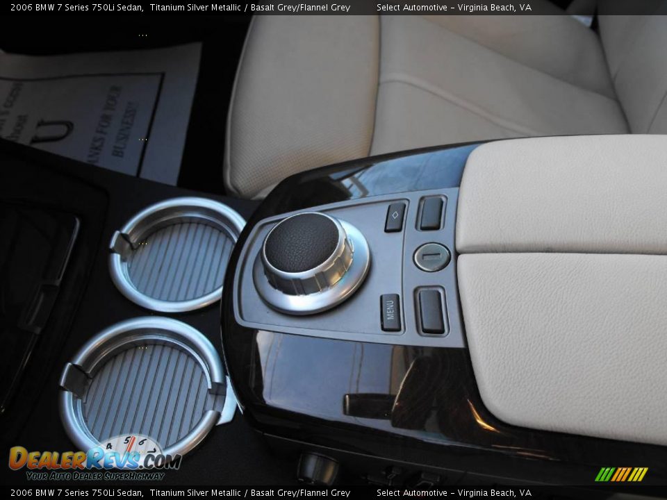 2006 BMW 7 Series 750Li Sedan Titanium Silver Metallic / Basalt Grey/Flannel Grey Photo #18
