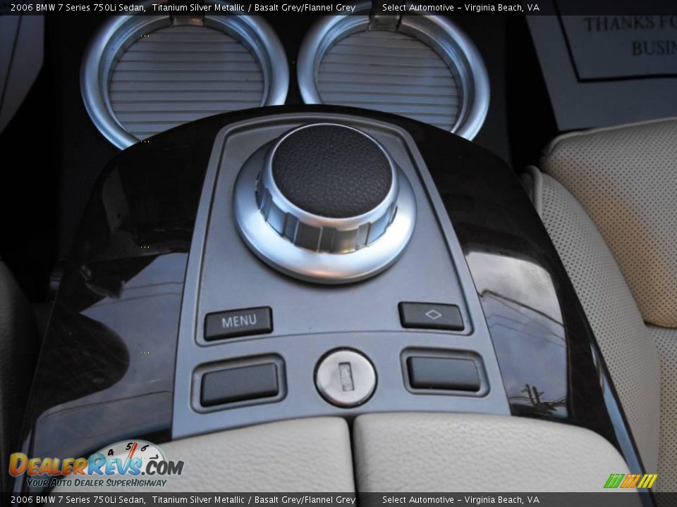 2006 BMW 7 Series 750Li Sedan Titanium Silver Metallic / Basalt Grey/Flannel Grey Photo #19