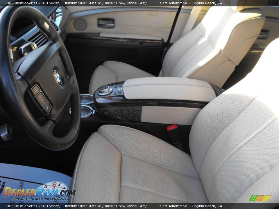 2006 BMW 7 Series 750Li Sedan Titanium Silver Metallic / Basalt Grey/Flannel Grey Photo #24