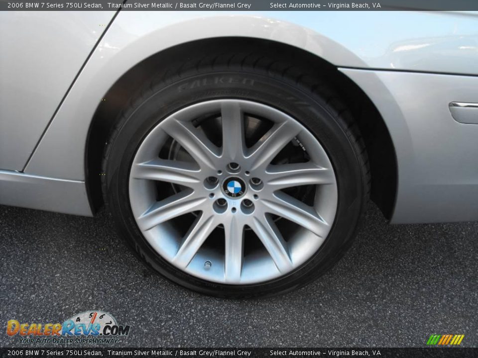 2006 BMW 7 Series 750Li Sedan Titanium Silver Metallic / Basalt Grey/Flannel Grey Photo #26
