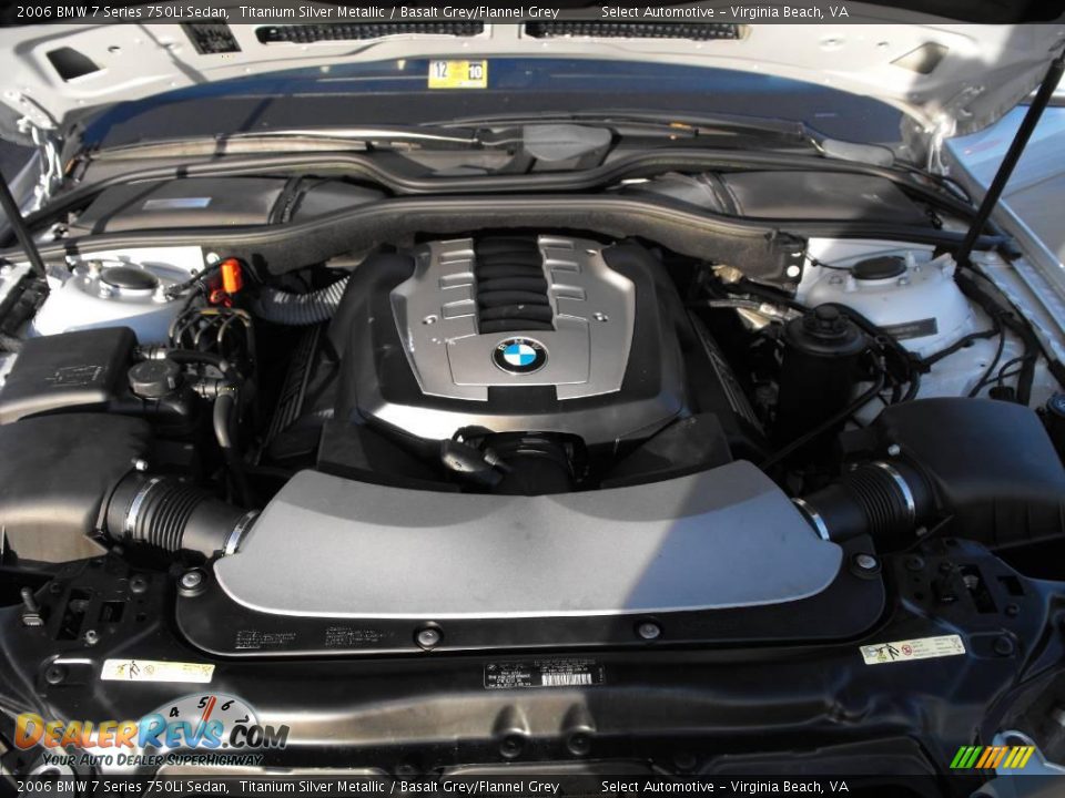 2006 BMW 7 Series 750Li Sedan Titanium Silver Metallic / Basalt Grey/Flannel Grey Photo #27