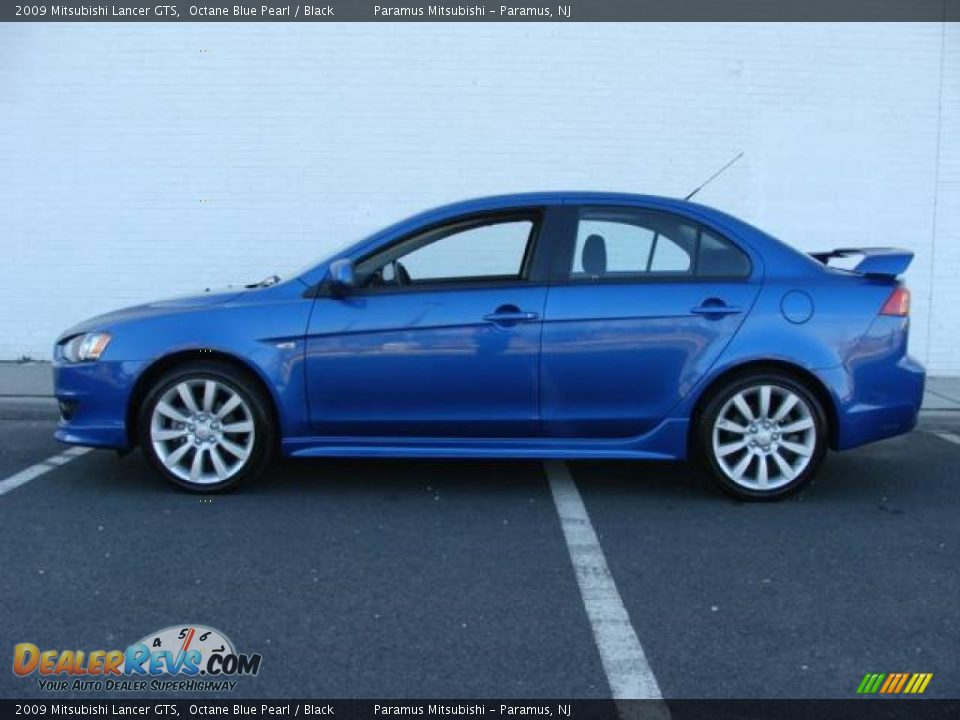 2009 Mitsubishi Lancer GTS Octane Blue Pearl / Black Photo #3