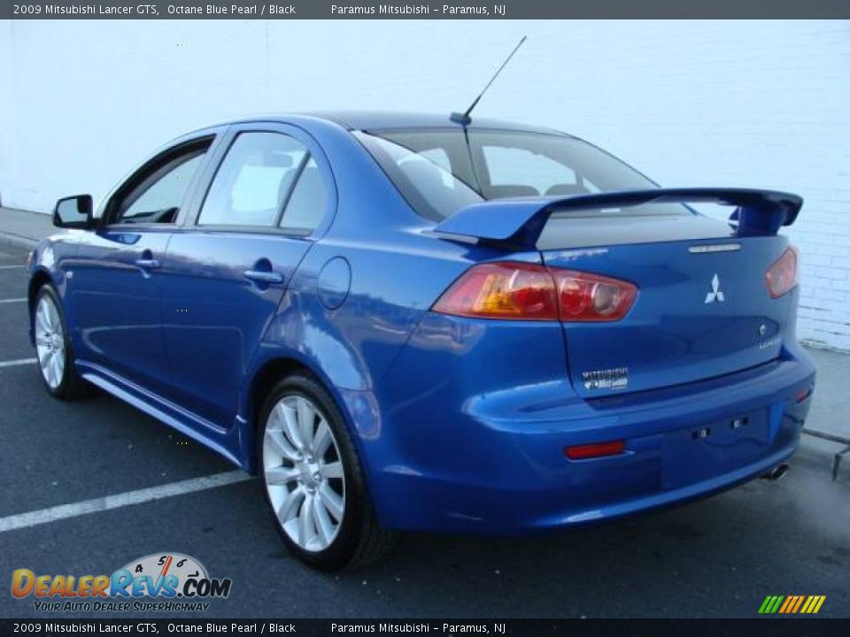 2009 Mitsubishi Lancer GTS Octane Blue Pearl / Black Photo #4