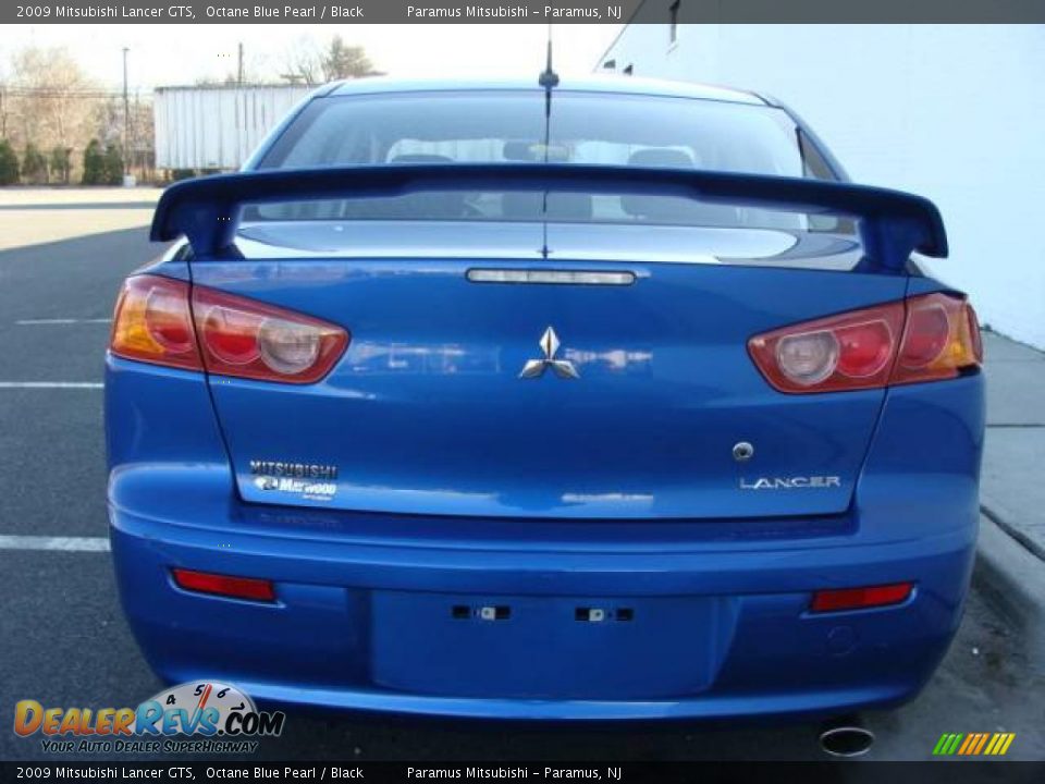 2009 Mitsubishi Lancer GTS Octane Blue Pearl / Black Photo #5