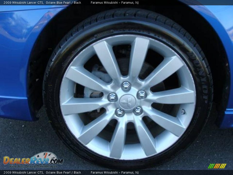 2009 Mitsubishi Lancer GTS Octane Blue Pearl / Black Photo #6