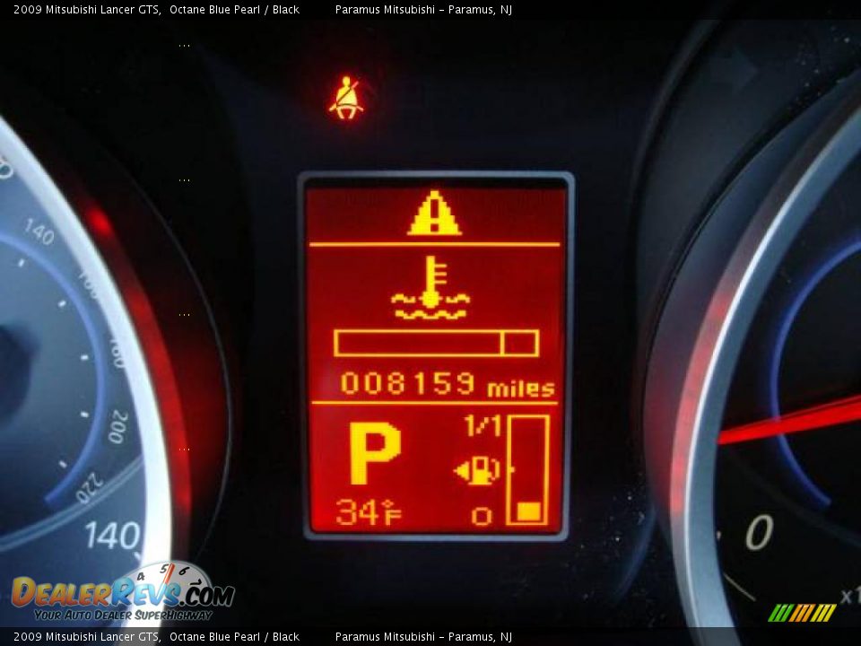 2009 Mitsubishi Lancer GTS Octane Blue Pearl / Black Photo #12