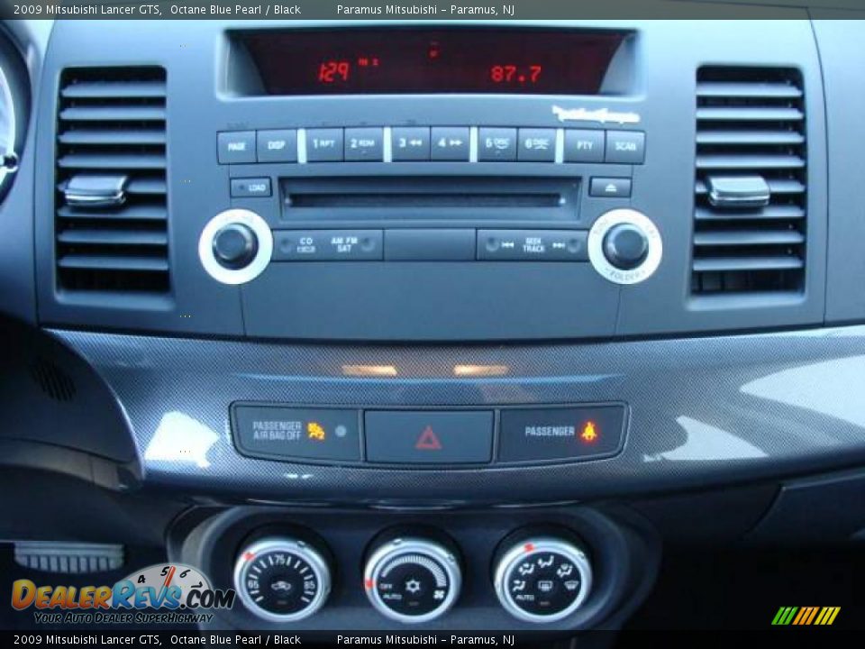 2009 Mitsubishi Lancer GTS Octane Blue Pearl / Black Photo #13