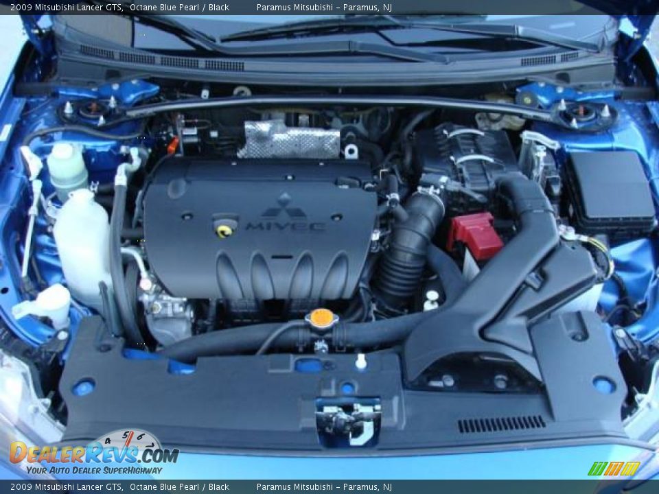2009 Mitsubishi Lancer GTS Octane Blue Pearl / Black Photo #15