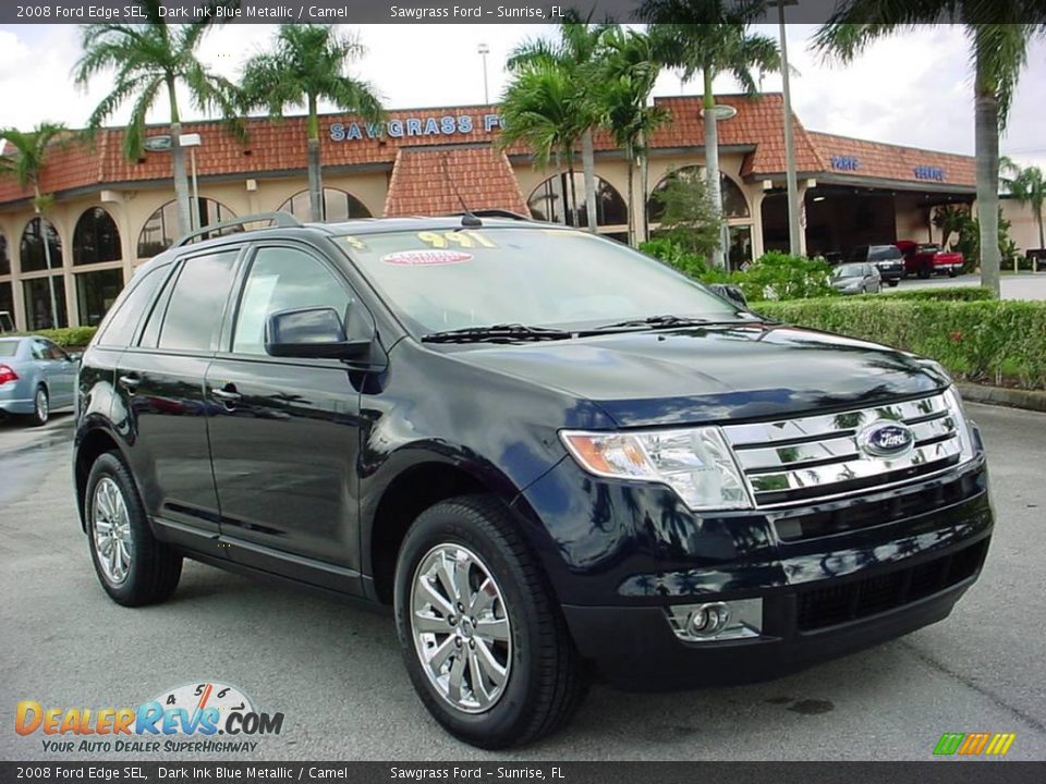 2008 Ford Edge SEL Dark Ink Blue Metallic / Camel Photo #1