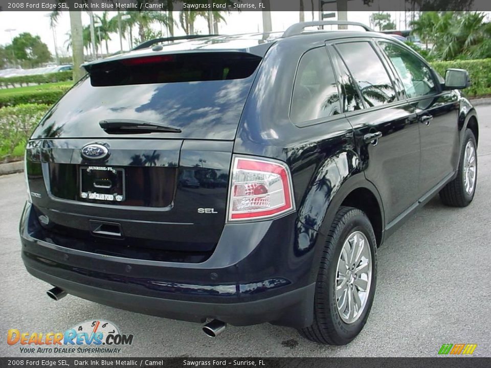 2008 Ford Edge SEL Dark Ink Blue Metallic / Camel Photo #3