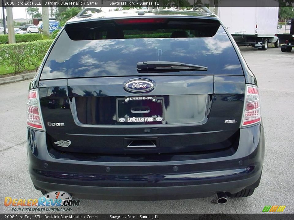 2008 Ford Edge SEL Dark Ink Blue Metallic / Camel Photo #4