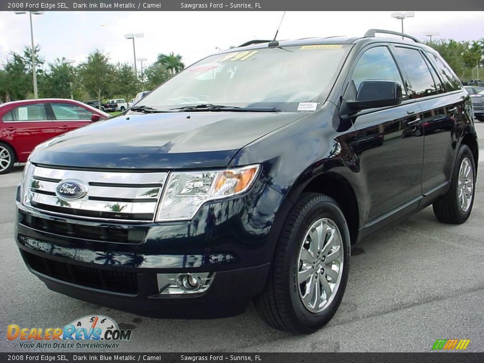2008 Ford Edge SEL Dark Ink Blue Metallic / Camel Photo #8