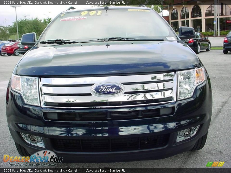 2008 Ford Edge SEL Dark Ink Blue Metallic / Camel Photo #9