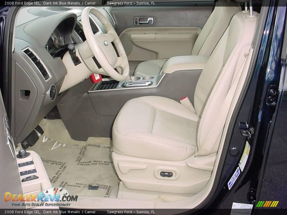 2008 Ford Edge SEL Dark Ink Blue Metallic / Camel Photo #11