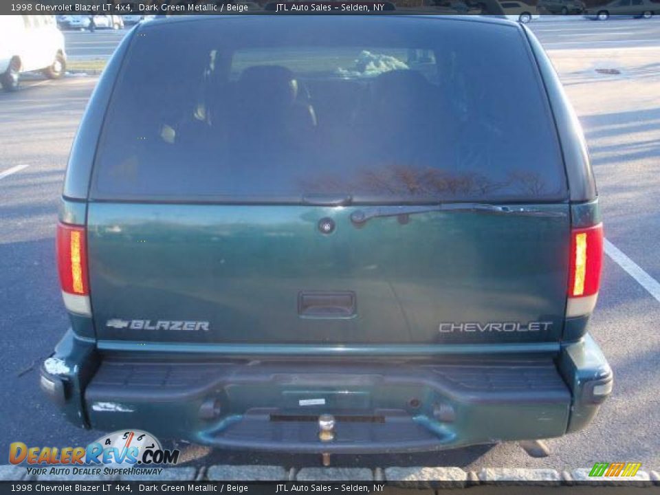 1998 Chevrolet Blazer LT 4x4 Dark Green Metallic / Beige Photo #5