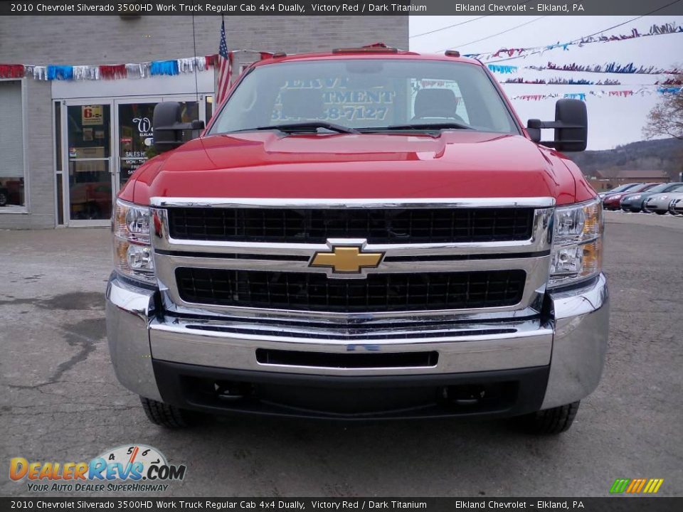 2010 Chevrolet Silverado 3500HD Work Truck Regular Cab 4x4 Dually Victory Red / Dark Titanium Photo #2