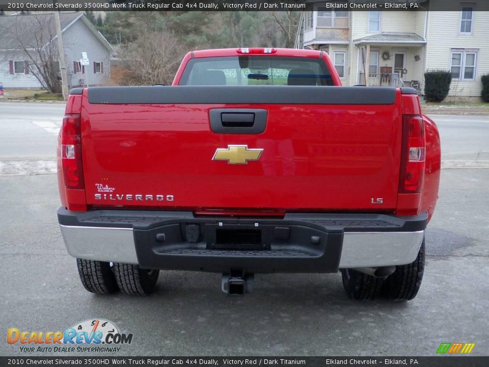 2010 Chevrolet Silverado 3500HD Work Truck Regular Cab 4x4 Dually Victory Red / Dark Titanium Photo #6