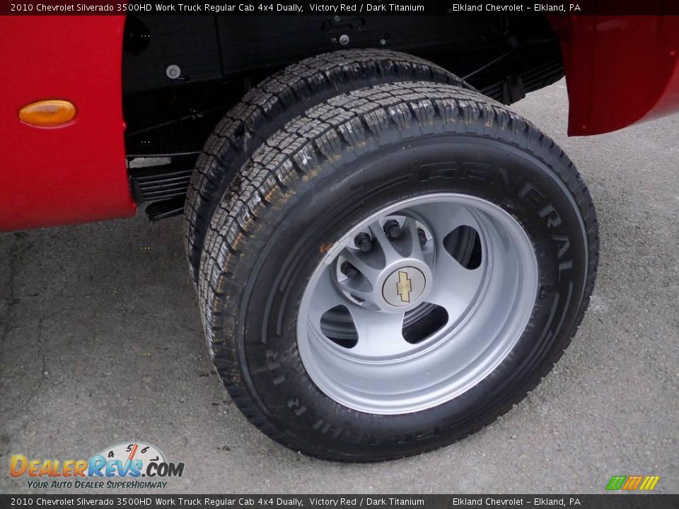 2010 Chevrolet Silverado 3500HD Work Truck Regular Cab 4x4 Dually Victory Red / Dark Titanium Photo #9