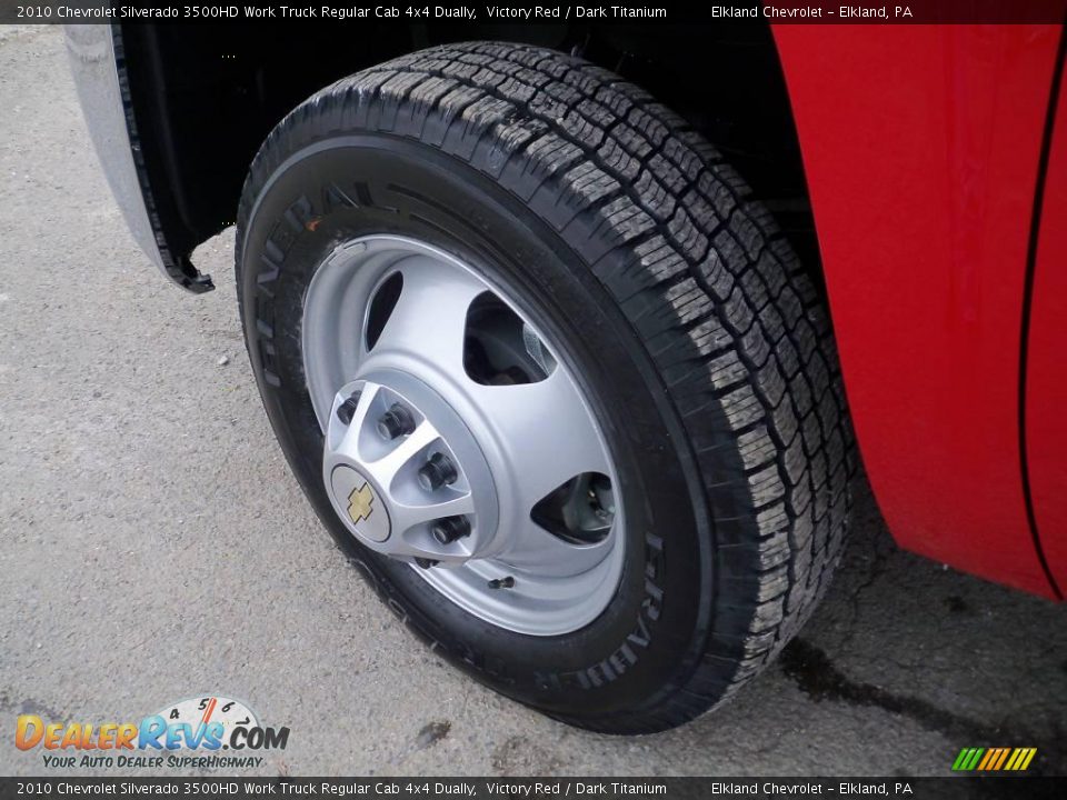 2010 Chevrolet Silverado 3500HD Work Truck Regular Cab 4x4 Dually Victory Red / Dark Titanium Photo #10