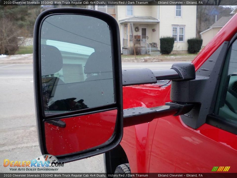 2010 Chevrolet Silverado 3500HD Work Truck Regular Cab 4x4 Dually Victory Red / Dark Titanium Photo #12