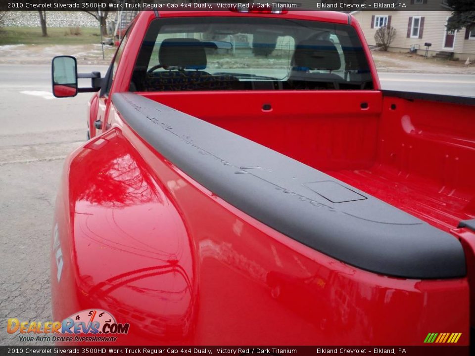 2010 Chevrolet Silverado 3500HD Work Truck Regular Cab 4x4 Dually Victory Red / Dark Titanium Photo #14