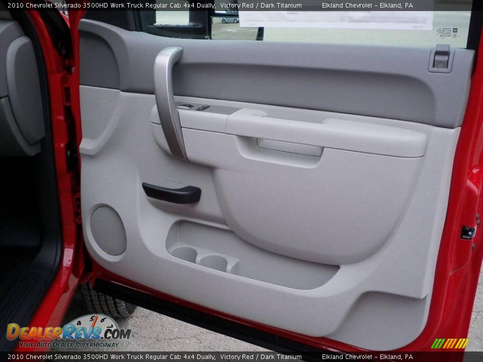 2010 Chevrolet Silverado 3500HD Work Truck Regular Cab 4x4 Dually Victory Red / Dark Titanium Photo #17